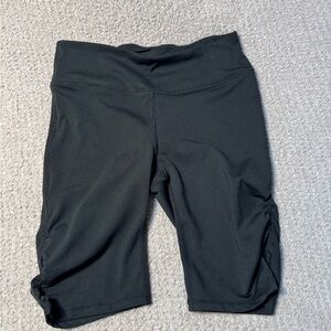 GAIAM Black Bike Shorts with Elastic Waistband and Streamlined Fit